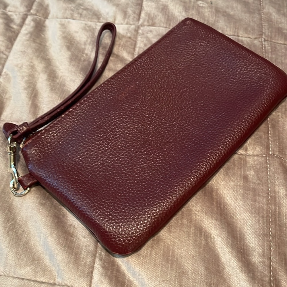 Befen Brown Italian Leather Wristlet Pouch